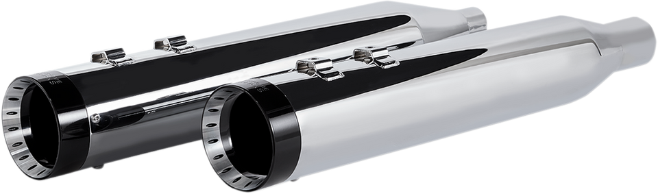 4.5" Mufflers for Touring - Chrome with Turbine