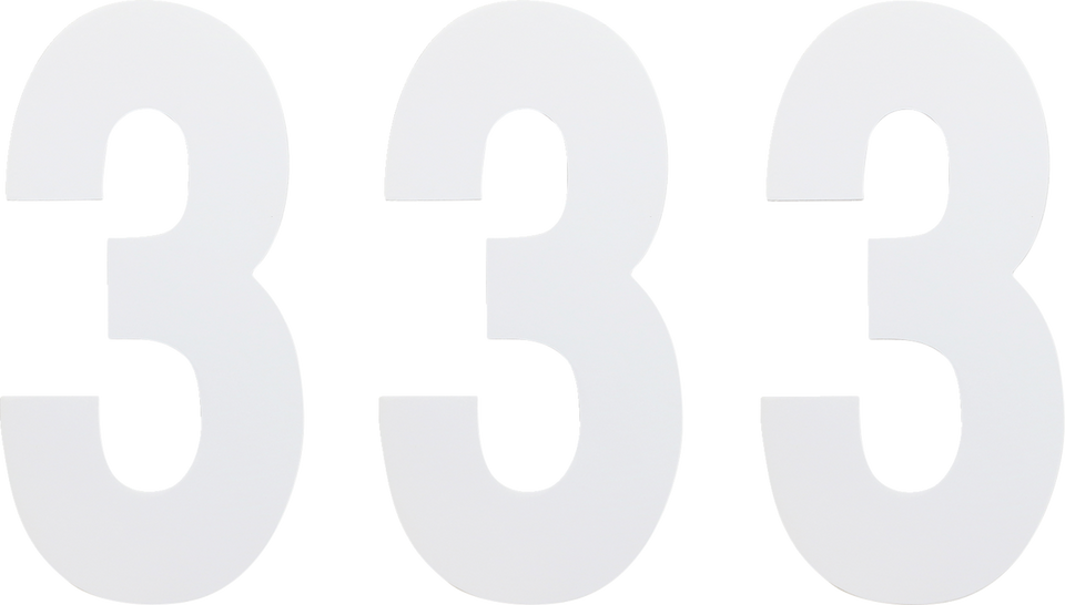 FX Number 3 - White - 6" - Lutzka's Garage