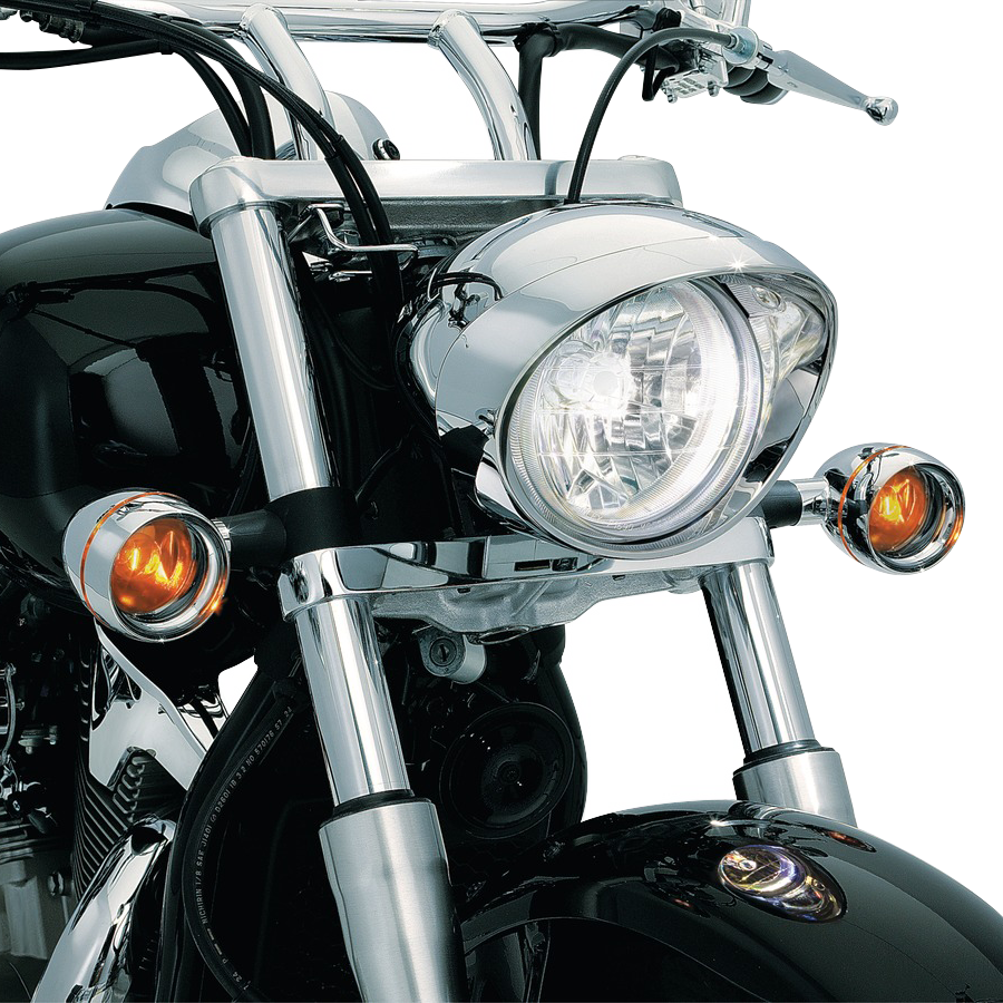 Deep Dish Bezels with Lens - Amber Bulbs