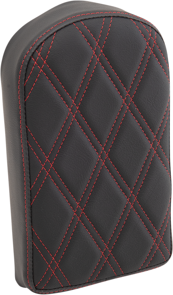 Sissy Bar Pad - Double Diamond - Red - 10" - Lutzka's Garage