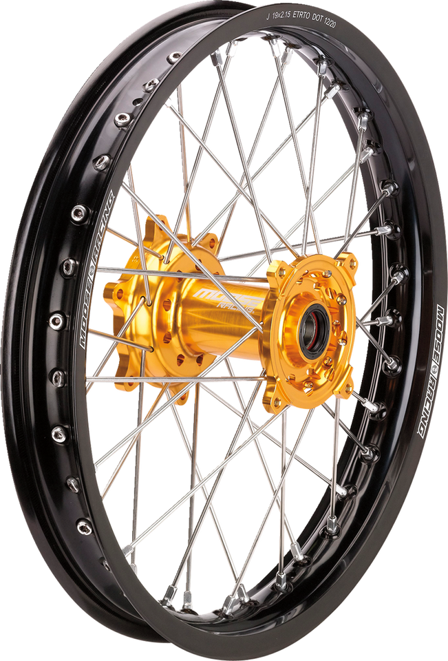 Wheel Assembly - SX-1 - Complete - Rear - Black Wheel/Gold Hub - 19x2.15 - Suzuki