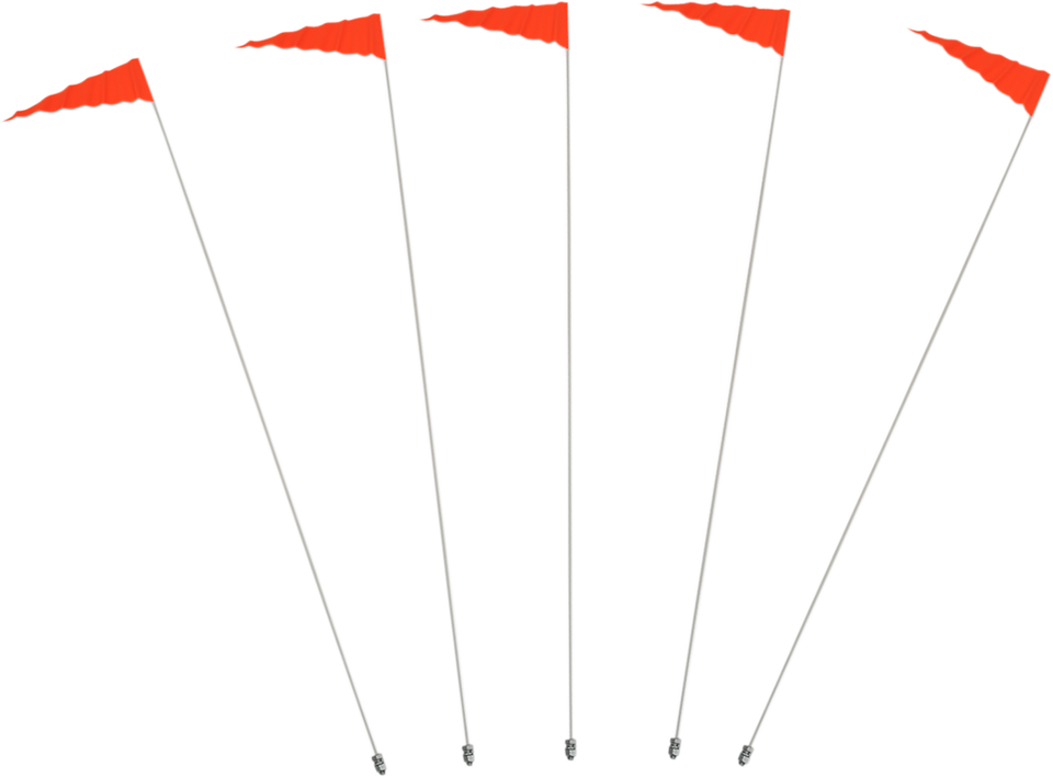 Flag and Pole - 6 White Pole - 5 Pack