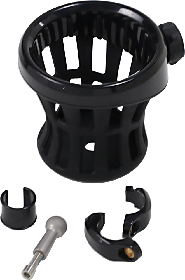 Drink Holder - 7/8" - 1" Handlebar Mount - Black - Lutzka's Garage