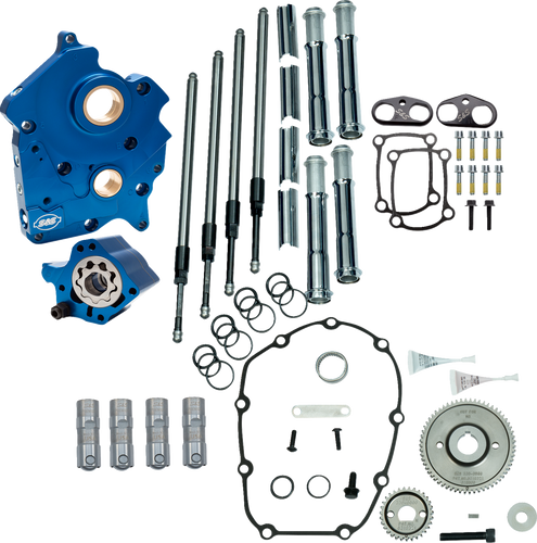 Cam Chest Kit without Cams - Gear Drive - Water Cooled - Chrome Pushrods - M8