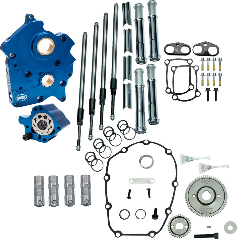 Cam Chest Kit without Cams - Gear Drive - Water Cooled - Chrome Pushrods - M8