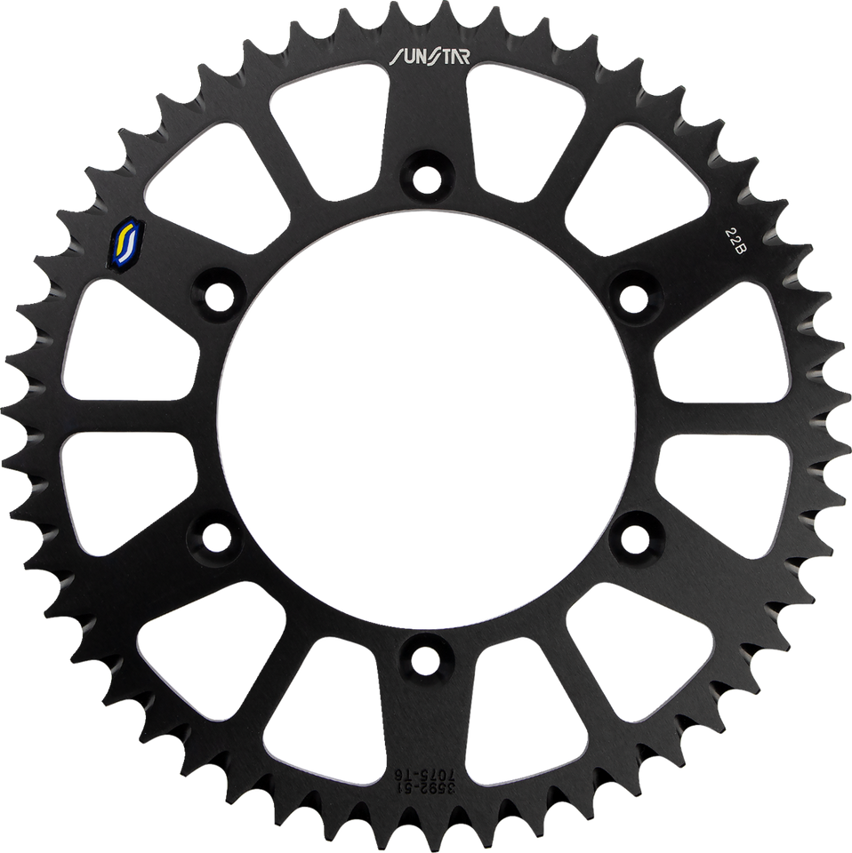 Rear Sprocket - 51 Tooth - Honda/Yamaha - Works/Black - Lutzka's Garage