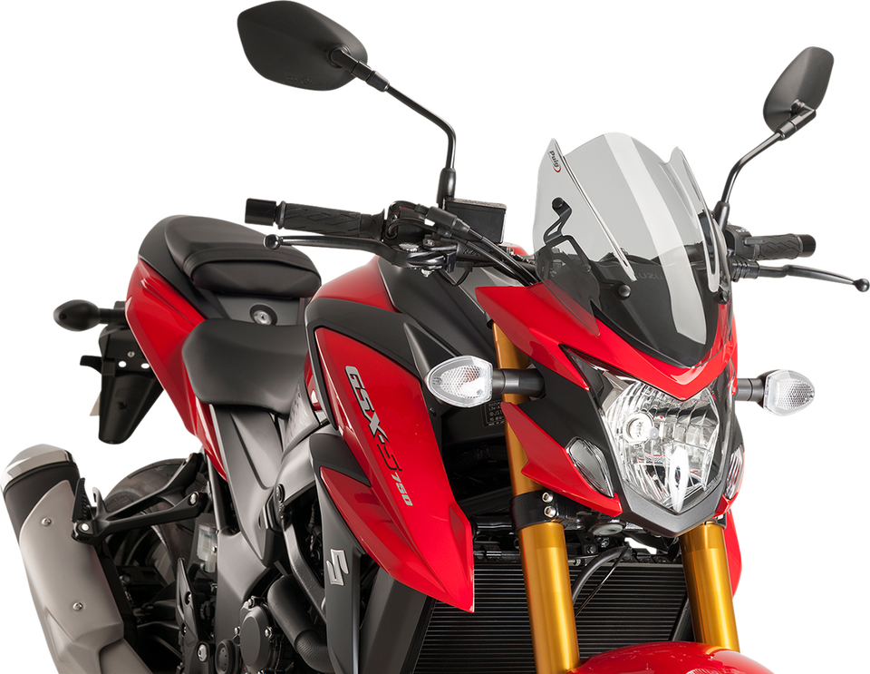 Naked Sport Windscreen - 12-1/4" - Smoke - Suzuki