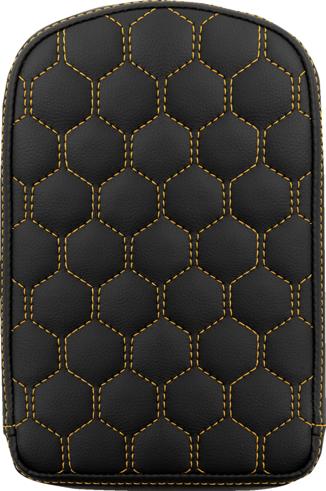 Road Sofa Sissy Bar Pad - Honeycomb - Gold Stitching