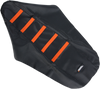 Ribbed Seat Cover - Black Cover/Orange Ribs - KTM