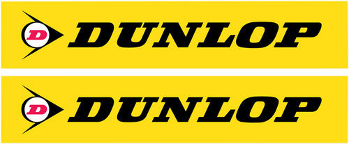 FX Swingarm Sticker - Dunlop - Yellow - Lutzka's Garage