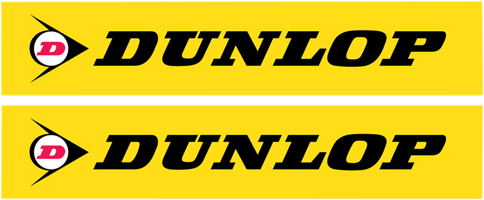 FX Swingarm Sticker - Dunlop - Yellow - Lutzka's Garage