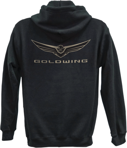Goldwing Icon Zip-Up Hoodie - Black - Medium - Lutzka's Garage