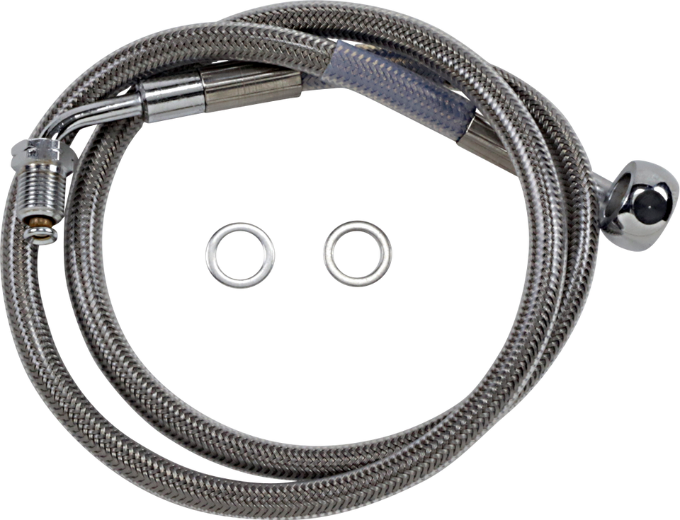 Brake Line - +8" - Stainless Steel - 18-21 Softail - Lutzka's Garage