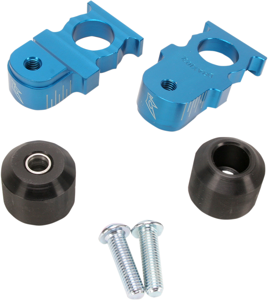 Axle Block Sliders - Honda - Blue - Lutzka's Garage