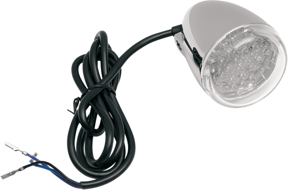 Turn Signal - Amber LED - Chrome/Clear - Lutzka's Garage