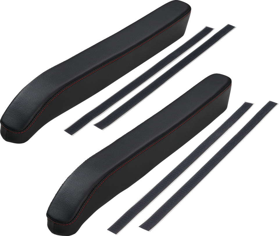 Kaliber Armrest Pads - Black w/ Red Stitching - Slingshot 15-22