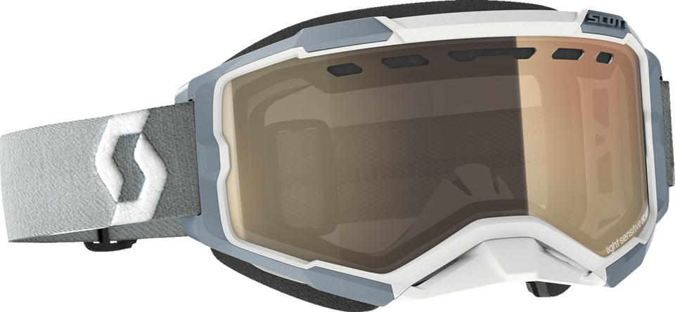 Fury Snow Goggles - Light Sensitive - White/Gray - Bronze Chrome - Lutzka's Garage