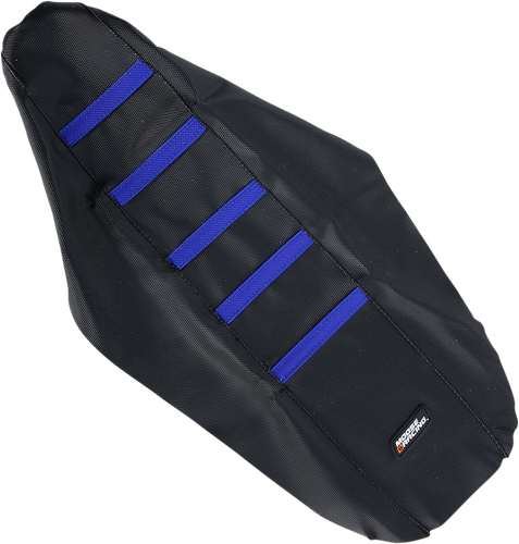Ribbed Seat Cover - Black Cover/Blue Ribs - Yamaha