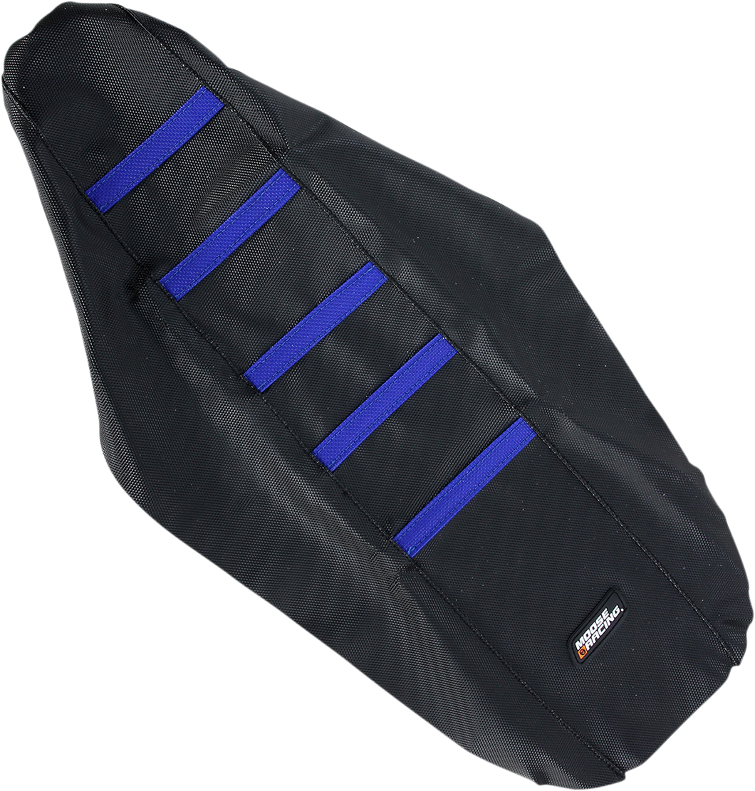 Ribbed Seat Cover - Black Cover/Blue Ribs - Yamaha