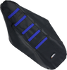 Ribbed Seat Cover - Black Cover/Blue Ribs - Yamaha