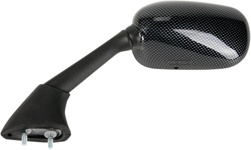 Mirror - Side View - Black/Carbon Fiber - Rectangle - Left - Yamaha