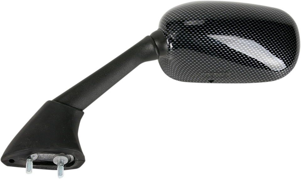 Mirror - Side View - Black/Carbon Fiber - Rectangle - Left - Yamaha