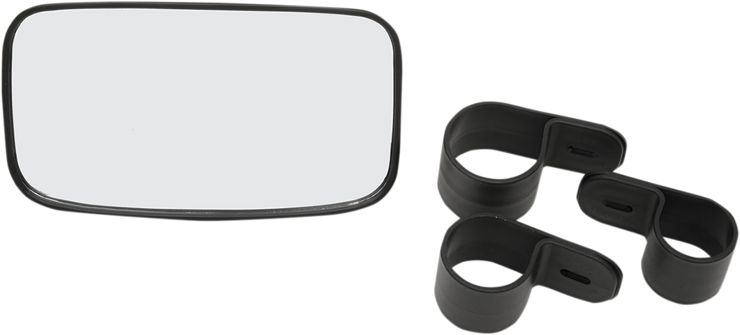 Mirror - Rear View - Rectangle - Black - Lutzka's Garage