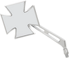Mirror - Maltese - Side View - Cross - Chrome - Left - Universal - Lutzka's Garage