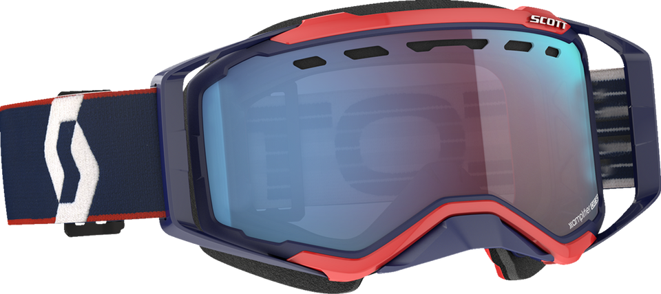 Prospect Snow Goggles - Blue/Red - Enhancer Blue Chrome - Lutzka's Garage