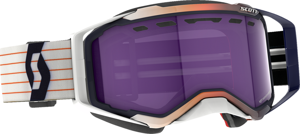 Prospect Snow Goggles - Light Sensitive - Blue/White - Blue Chrome - Lutzka's Garage