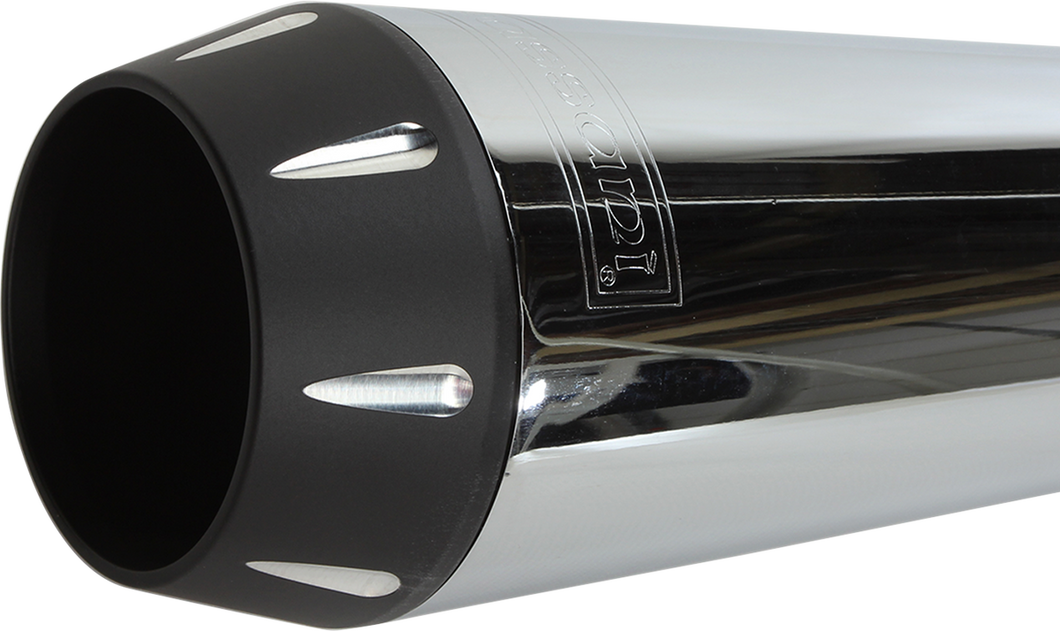 2:1 Exhaust - Chrome - Megaphone - Long - 91-05 FXD - Lutzka's Garage