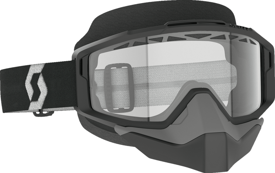 Split OTG Snow Goggle - Black/White - Dual Lens - Clear - Lutzka's Garage
