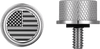 Seat Mounting Knob - Stainles Steel - Black/White American Flag - Contrast Cut