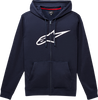 Ageless 2 Zip Hoodie - Navy/White - Medium - Lutzka's Garage