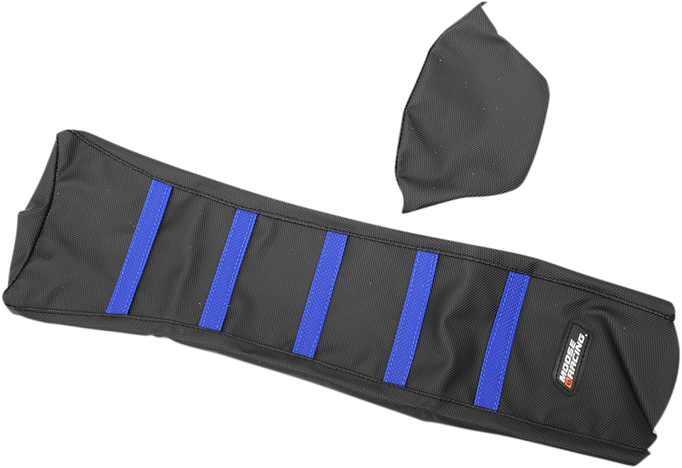 Ribbed Seat Cover - Black Cover/Blue Ribs - Yamaha