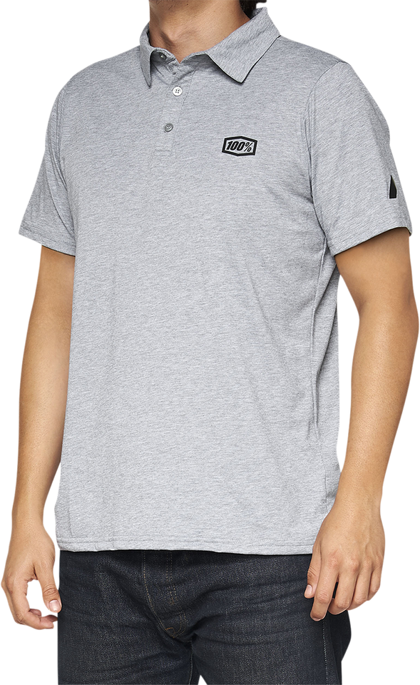 Corpo Polo Shirt - Heather Gray/Black - Small - Lutzka's Garage