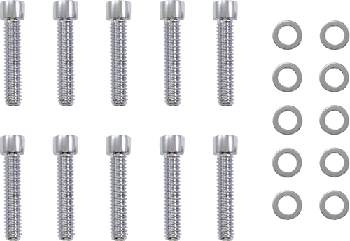 Bolt Kit - Cam Cover - Socket-Head - Chrome - Twin Cam - Lutzka's Garage