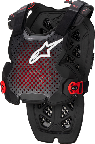 A-1 Pro Chest Guard - Anthracite/Black/Red - M/L - Lutzka's Garage