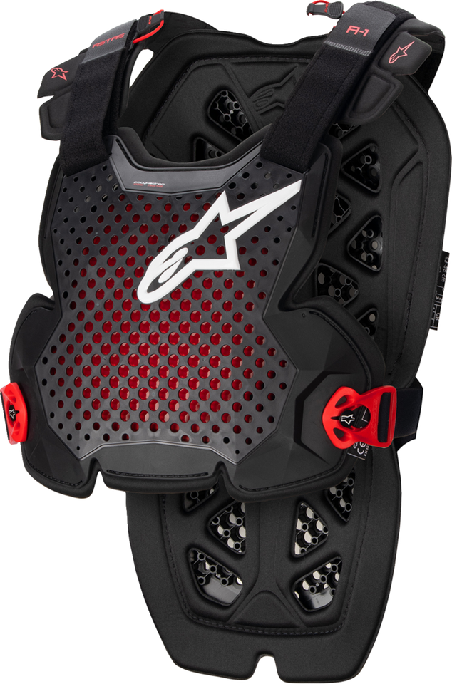 A-1 Pro Chest Guard - Anthracite/Black/Red - M/L - Lutzka's Garage