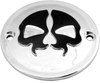 Points Cover - Chrome - Black Skull - Lutzka's Garage