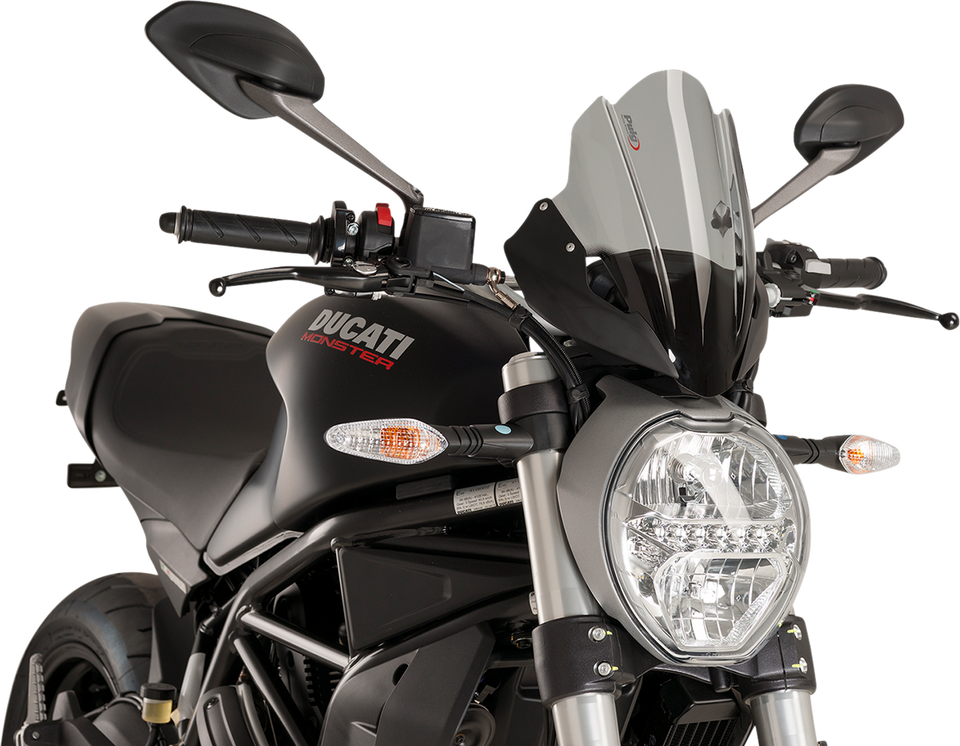Race Windscreen - 11-1/2" - Dark Smoke - Ducati - Lutzka's Garage