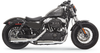 Mufflers - Chrome/Black - Fluted - Sportster - Lutzka's Garage