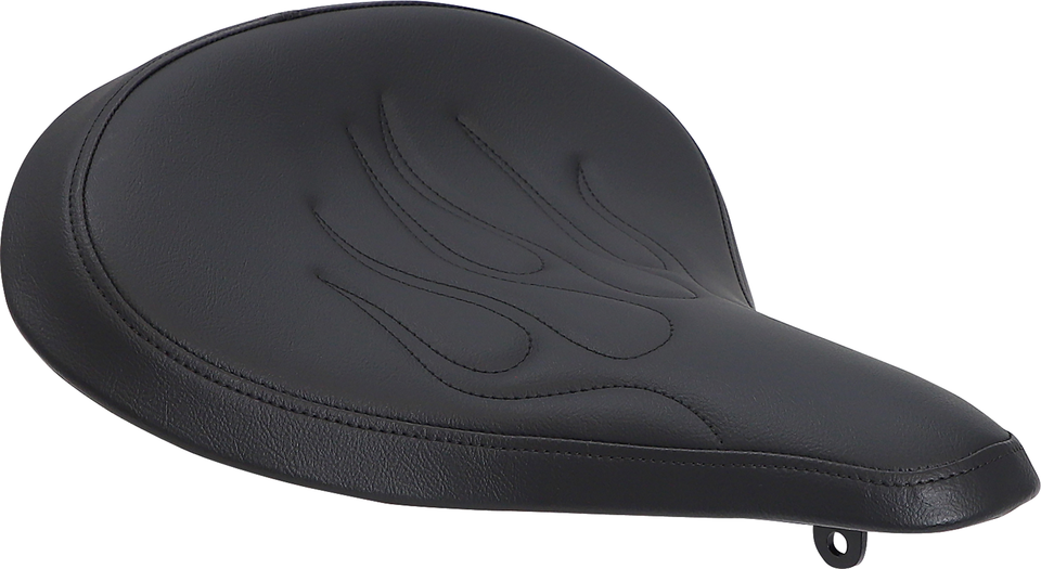 Seat - Spring Solo - Large - Black Vinyl/Flame Stitched - Lutzka's Garage
