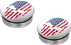 Swing Arm Covers - Red/White/Blue Flag Skull