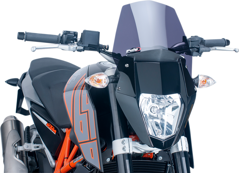 New Generation Windscreen - 10-1/2" - Dark Smoke - KTM 690 - Lutzka's Garage