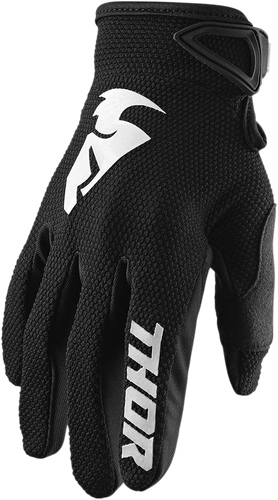 Youth Sector Gloves - Black/White - 2XS - Lutzka's Garage