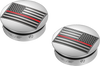 Swing Arm Covers - Red Line American Flag - Custom - Reversed