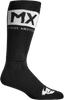 MX Solid Socks - Black/White - Size 10-13 - Lutzka's Garage