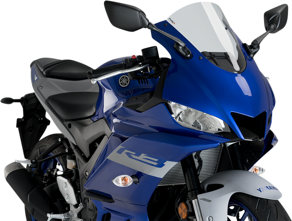 Race Windscreen - 13" - Clear - YZF-R3 - Lutzka's Garage