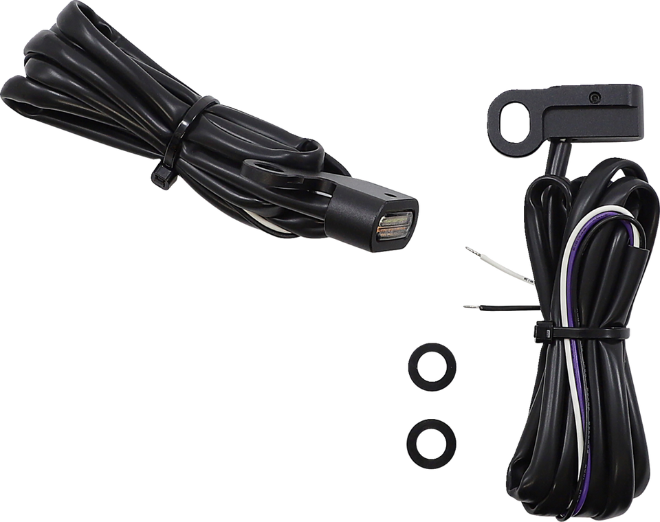 Marker Light - Amber/White - Clear Lens - Matte Black - Lutzka's Garage